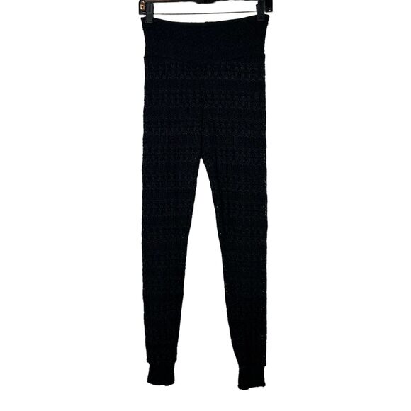 Nightcap pants Womens size 1 XS Mid Rise Lace skinny black sheer Msrp $187 - Picture 1 of 6
